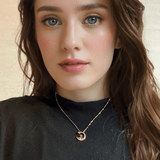 Collier Croissant de Lune Serpent Étoile Zircon - Biloria