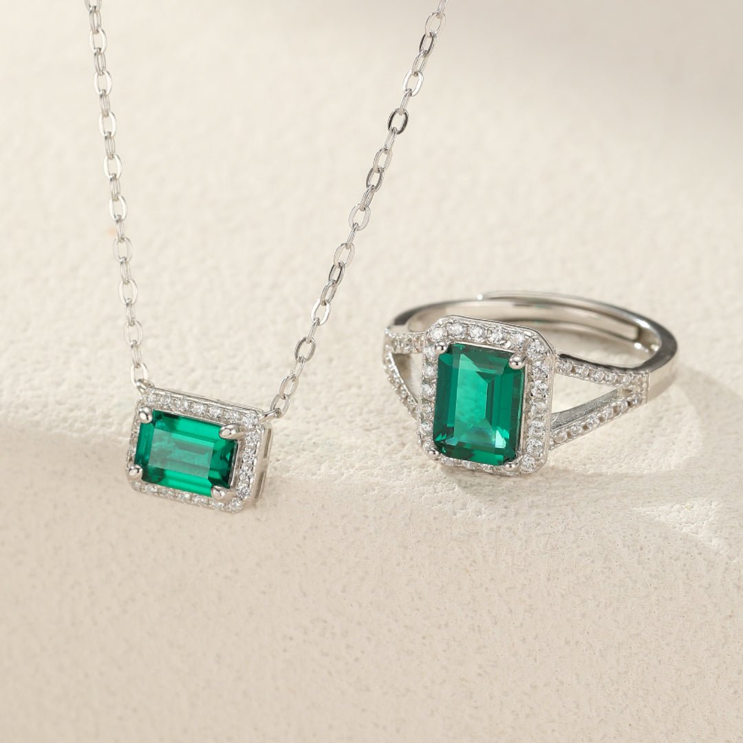Collier Émeraude Argent 925 – Bijou Harmonie et Renouveau - Biloria