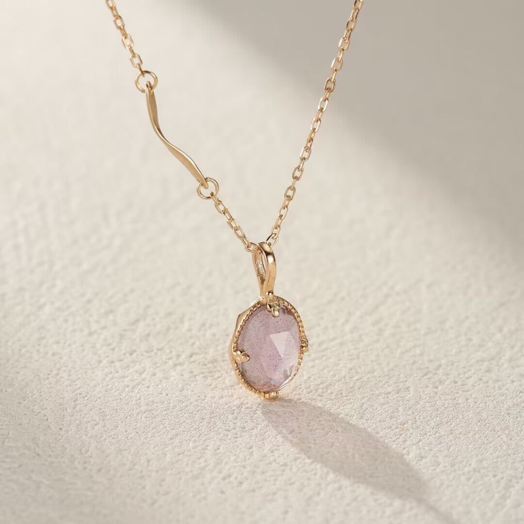 Collier en Labradorite et Améthyste pour la Sérénité - Biloria