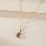 Collier en Labradorite et Améthyste pour la Sérénité - Biloria