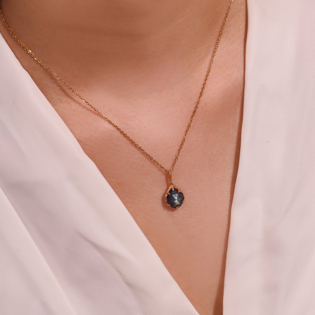 Collier en Labradorite et Lapis Lazuli pour la Méditation - Biloria