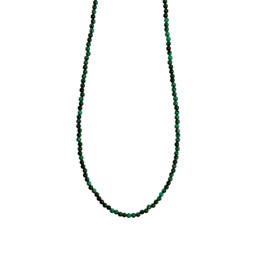 Collier en Malachite et Argent 925 pour la Méditation et le Recentrage - Biloria