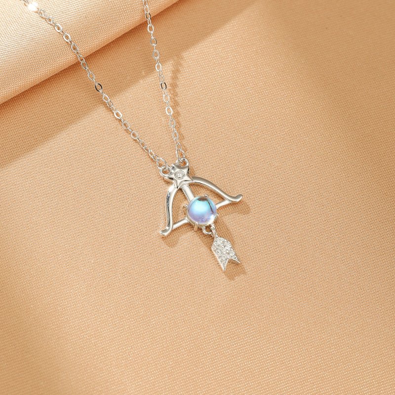 Collier en Pierre de Lune Argent 925 - Bijou Céleste Intuition - Biloria