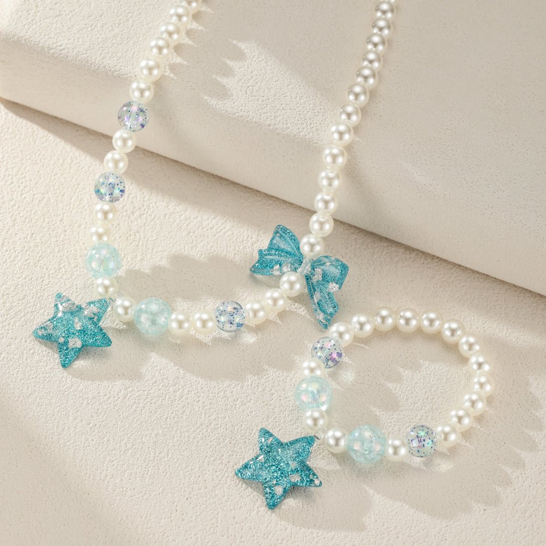 Collier et Bracelet Enfant Étoile Pailletée - Biloria