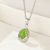 Collier Goutte de Jade Vert, Harmonie et Sérénité - Biloria