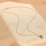 Collier Goutte de Jade Vert, Harmonie et Sérénité - Biloria