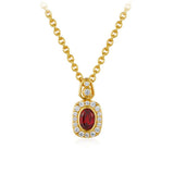 Collier Grenat Brise Douce Argent Plaqué Or - Harmonie Feng Shui - Biloria