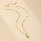 Collier Grenat Brise Douce Argent Plaqué Or - Harmonie Feng Shui - Biloria