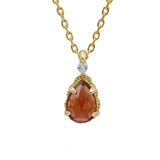 Collier Grenat Goutte Argent Plaqué Or – Bijou de Vitalité - Biloria