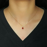 Collier Grenat Goutte Argent Plaqué Or – Bijou de Vitalité - Biloria