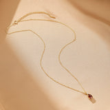 Collier Grenat Goutte Argent Plaqué Or – Bijou de Vitalité - Biloria