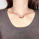 Collier Grenat ou Lapis-lazuli - Courbe d'Éclat Plaqué Or - Biloria