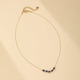Collier Grenat ou Lapis-lazuli - Courbe d'Éclat Plaqué Or - Biloria