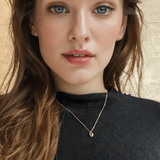 Collier Grenat Rouge Argent Plaqué Or pour Femme - Biloria