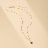 Collier Grenat Rouge Passion - Argent Plaqué Or 10K - Biloria