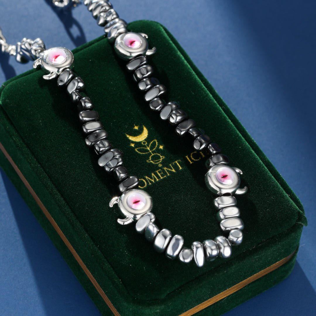 Collier Hématite et Acier Homme – Regard Sombre - Biloria