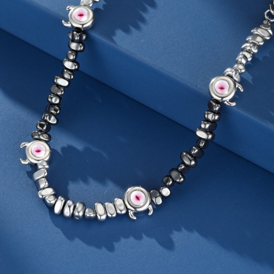 Collier Hématite et Acier Homme – Regard Sombre - Biloria