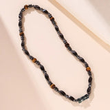 Collier Hématite Œil de Tigre Homme Force et Protection - Biloria