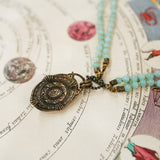 Collier Hippocampe Amazonite Lapis Lazuli Longue Chaîne Réglable - Biloria