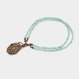 Collier Hippocampe Amazonite Lapis Lazuli Longue Chaîne Réglable - Biloria