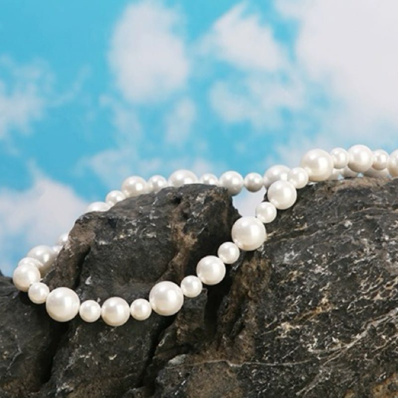 Collier Homme en Nacre Perles 6-10 mm Longueur 43 ou 48 cm - Biloria