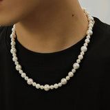 Collier Homme en Nacre Perles 6-10 mm Longueur 43 ou 48 cm - Biloria