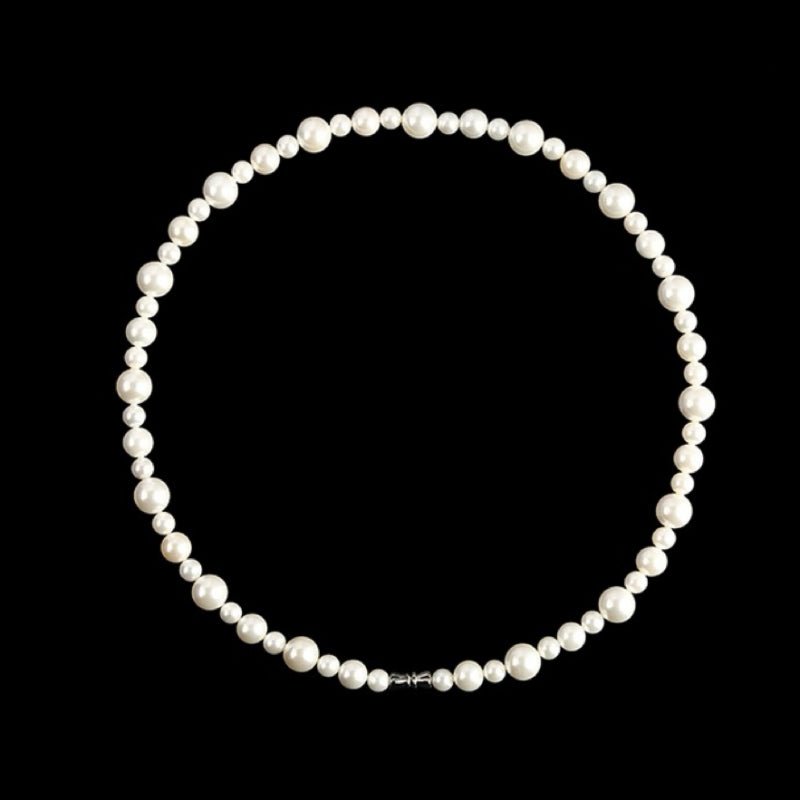 Collier Homme en Nacre Perles 6-10 mm Longueur 43 ou 48 cm - Biloria