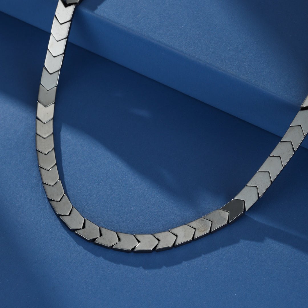 Collier Homme Hématite – Ligne Magnétique - Biloria
