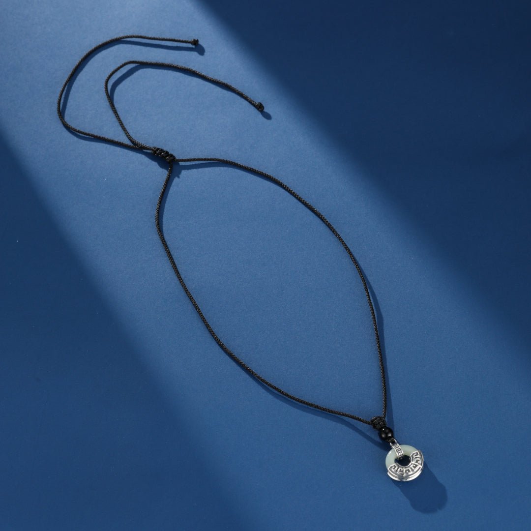 Collier Homme Jade Obsidienne Argent 925 - Biloria