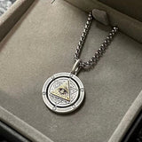 Collier Homme Rotatif Œil Oudjat Argent 925 - Biloria