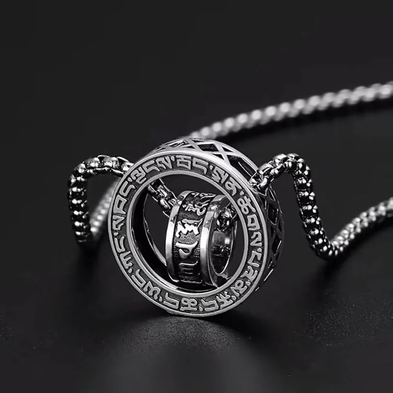 Collier Homme Six Mantras – Protection et Sérénité au Bureau - Biloria