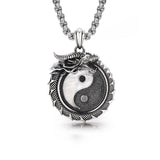 Collier Homme Yin Yang Dragon Force Interieure - Biloria