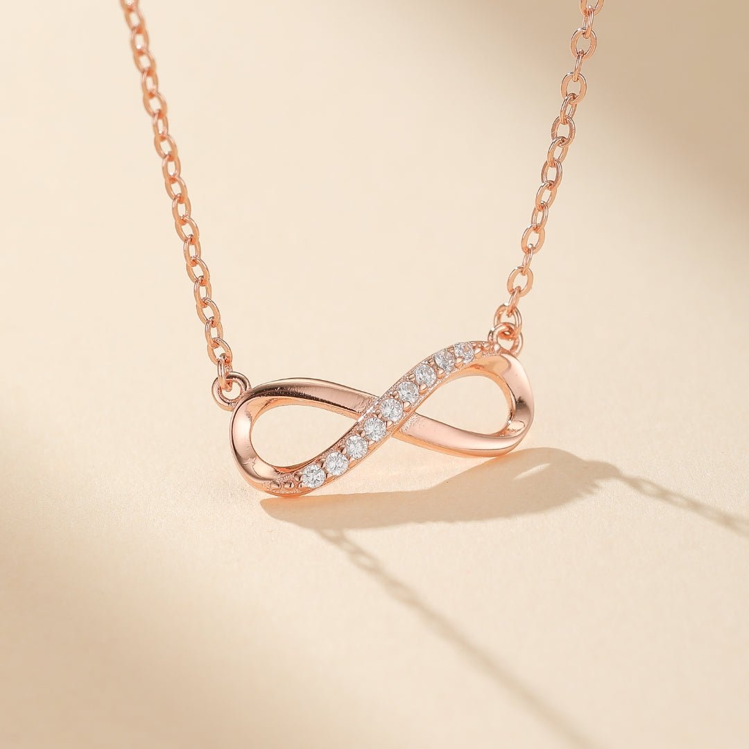 Collier Infini Argent 925 Zircons – Bijou Éternité Féminin - Biloria
