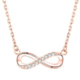 Collier Infini Argent 925 Zircons – Bijou Éternité Féminin - Biloria