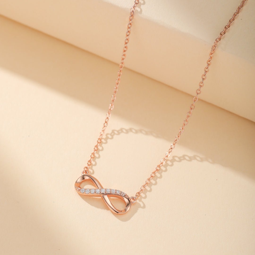 Collier Infini Argent 925 Zircons – Bijou Éternité Féminin - Biloria