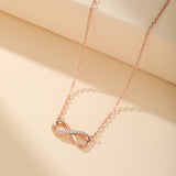 Collier Infini Argent 925 Zircons – Bijou Éternité Féminin - Biloria