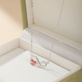 Collier Infini Cœur Éternel Argent 925 – Symbole d'Amour et Élégance - Biloria