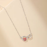 Collier Infini Cœur Éternel Argent 925 – Symbole d'Amour et Élégance - Biloria