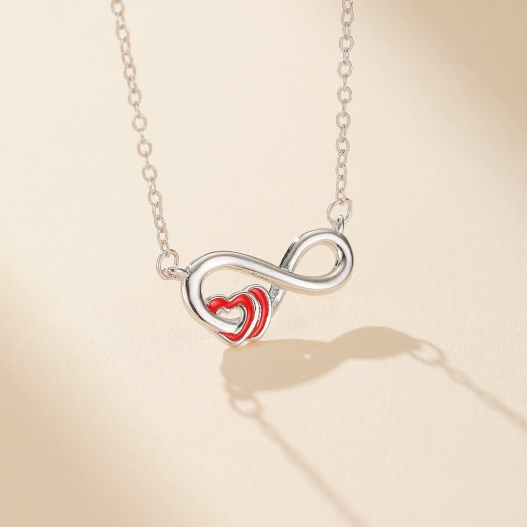 Collier Infini Cœur Éternel Argent 925 – Symbole d'Amour et Élégance - Biloria
