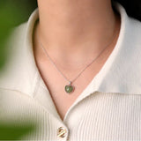 Collier Jade Cœur d'Éveil - Argent 925 | Pierre Naturelle - Biloria
