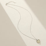 Collier Jade Cœur d'Éveil - Argent 925 | Pierre Naturelle - Biloria