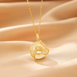 Collier Jade Couple Union Sacrée Argent Plaqué Or - Biloria