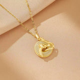 Collier Jade Couple Union Sacrée Argent Plaqué Or - Biloria