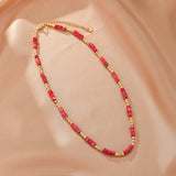 Collier Jaspe Vert Rouge – Bijou Déco Ethnique - Biloria