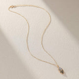 Collier Labradorite Apaisement Cosmique Argent Plaqué Or - Biloria