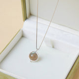 Collier Labradorite Argent 8 mm Protection Intuition - Biloria