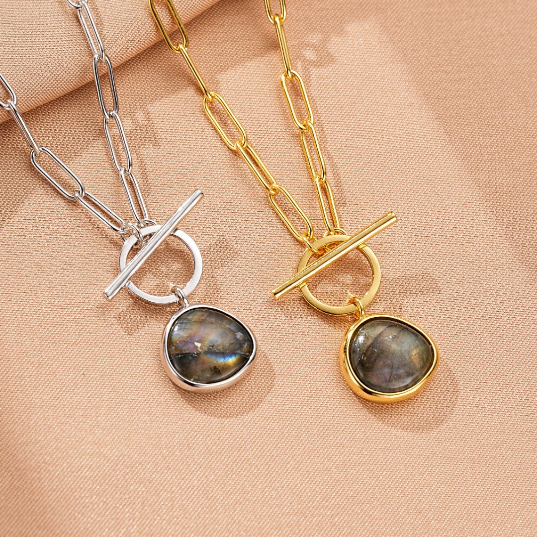 Collier Labradorite Argent – Bijou Protecteur aux Reflets Mystiques - Biloria