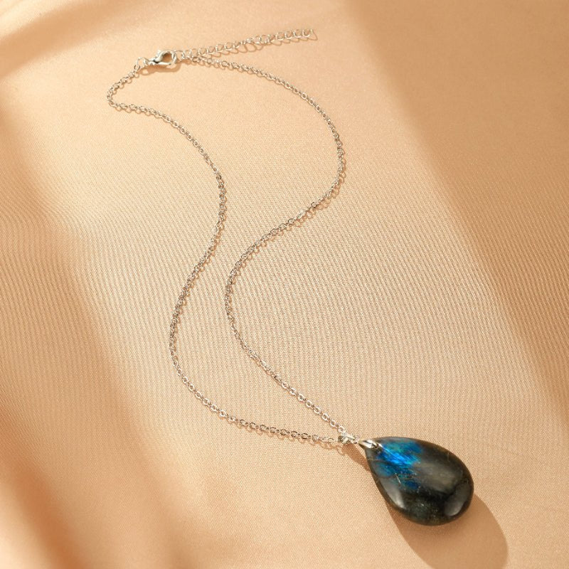 Collier Labradorite Naturelle – Pendentif Aurore - Biloria