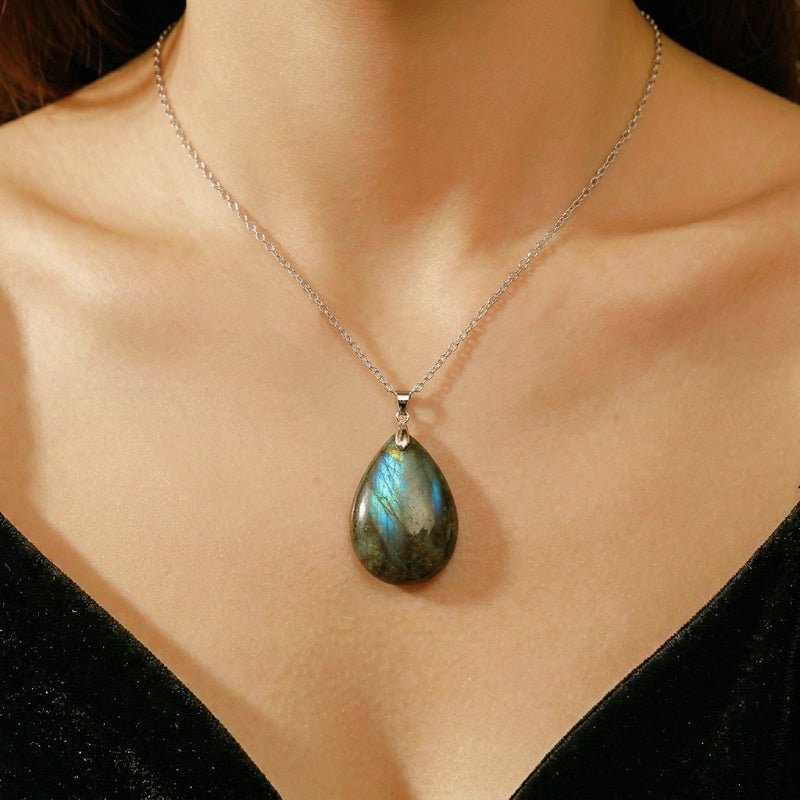 Collier Labradorite Naturelle – Pendentif Aurore - Biloria
