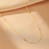Collier Labradorite Symbolisme Mystique Argent Plaqué Or - Biloria